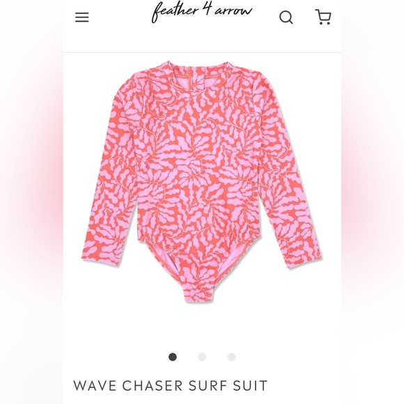 FEATHER 4 Arrow wave chaser surf long sleeve swimsuit girl’s size 8 - Picture 4 of 11